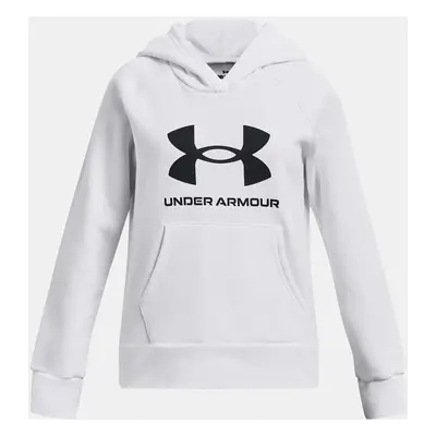 Under Armour Mikina UA Rival Fleece BL Hoodie-WHT - Holky