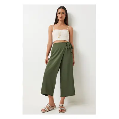 Happiness İstanbul Women's Khaki Skirt Look Ayrobin Shalwar Trousers