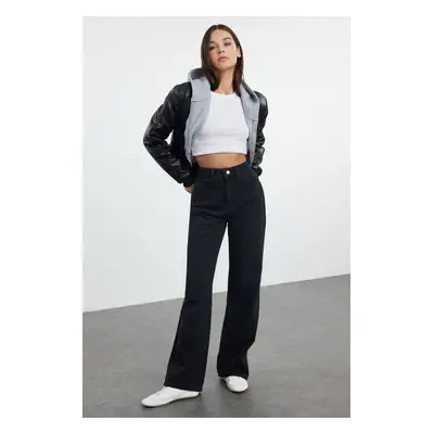 Trendyol Black High Waist Wide Leg Jeans