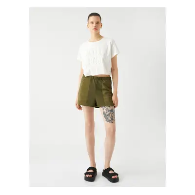 Koton Mini Shorts with Elastic Waist and Pocket Detail