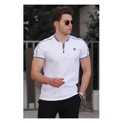 Madmext White Polo Men's T-Shirt