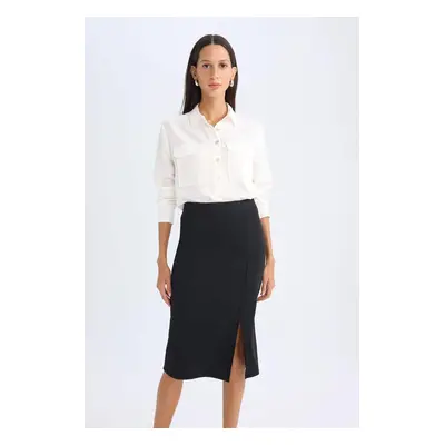 DEFACTO Normal Waist Slit Midi Pencil Skirt