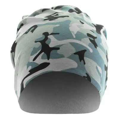 Potištěná Jersey Beanie šedá camo/uhlová