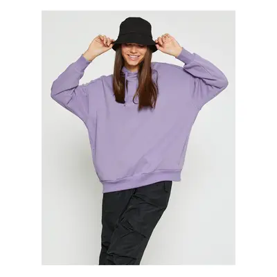 Koton Basic Oversize Sweatshirt Hooded Fleece Inner