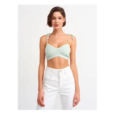 Dilvin Lace-Up Bra-mint