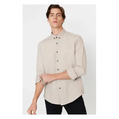 Trendyol Light Brown Slim Fit Button-down Collar Winter Shirt