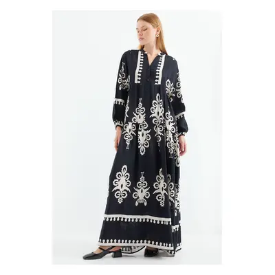 Bigdart Authentic Patterned Dress - Black