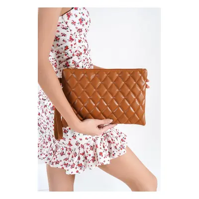 Capone Outfitters Paris Quilted Women's Tan Bag