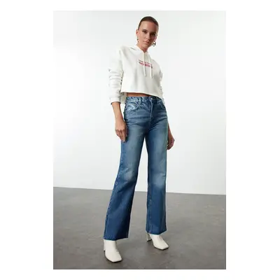 Trendyol Blue More Sustainable High Waist Wide Leg Jeans