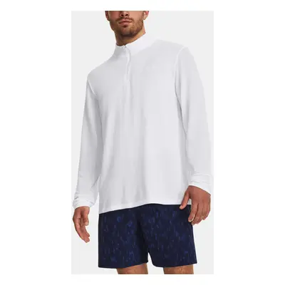 Under Armour Tričko UA SEAMLESS STRIDE 1/4 ZIP-WHT - Pánské