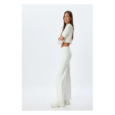 Koton Ecru Women's Trousers