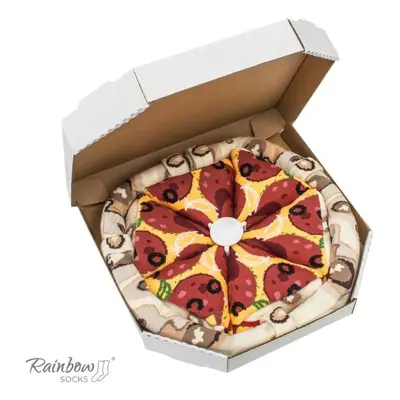 ZOOKSY/RAINBOW SOCKS Rainbow Socks Pizza páry Pepperoni