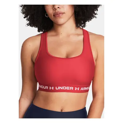 Under Armour Podprsenka Crossback Mid Bra-RED - Dámské