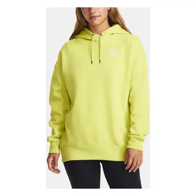 Under Armour Mikina Essential Flc OS Hoodie-YLW - Dámské