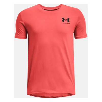 Under Armour Tričko UA B SPORTSTYLE LEFT CHEST SS-RED - Kluci