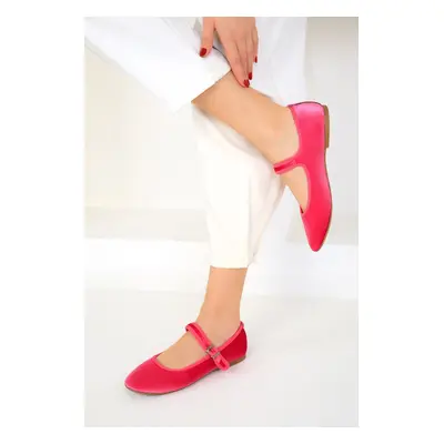 Soho Fuchsia Velvet Women's Flat Shoes