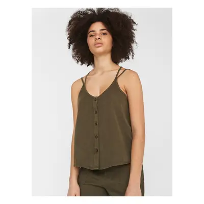 Khaki top s knoflíky Noisy May Maisie - Dámské