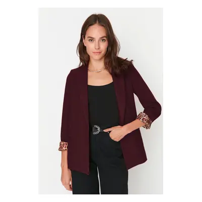 Trendyol Claret Red Regular Lined Detailed Blazer Jacket