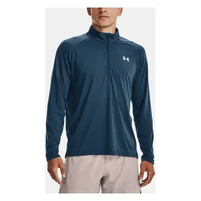 Under Armour Tričko UA STREAKER HALF ZIP-BLU - Pánské