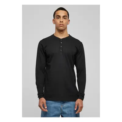 Základní tričko Henley L/S černé