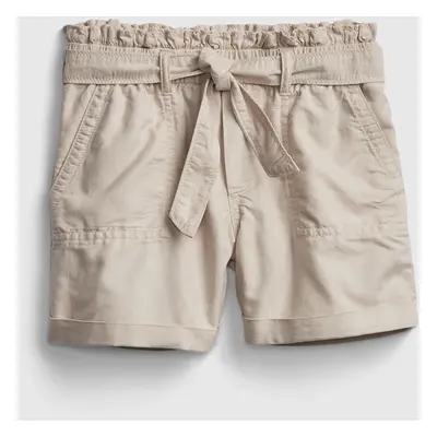 GAP Dětské kraťasy high-rise paperbag waist shorts - Holky