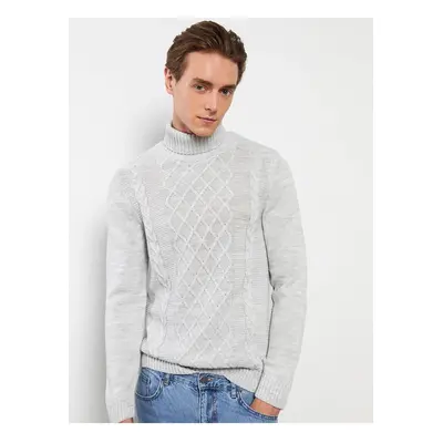 LC Waikiki Lcw Casual Turtleneck Long Sleeve Patterned Men's Knitwear Sweater