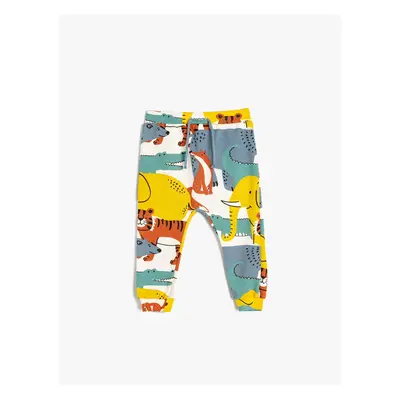 Koton Jogger Sweatpants Animal Printed Tie Waist