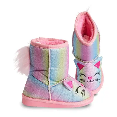 Denokids Cat-Colored Glittery Girls' Boots