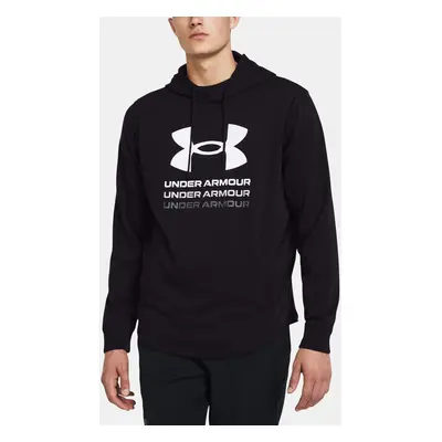 Under Armour Mikina UA Rival Terry Graphic Hood-BLK - Pánské