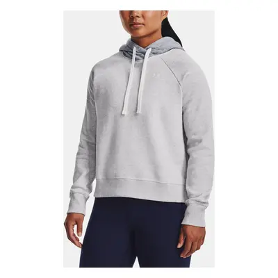 Under Armour Mikina Rival Fleece CB Hoodie-GRY - Dámské