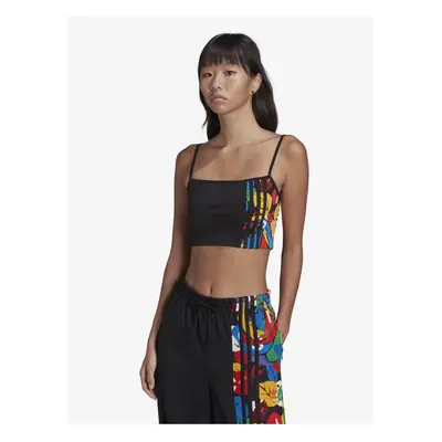 Černý dámský crop top na ramínka adidas Originals - Dámské