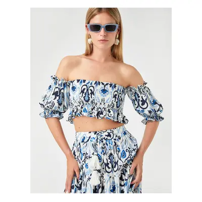 Koton Strapless Crop Blouse