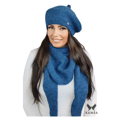 Dámský set Kamea Kamea_Set_Beret&Scarf_K.22.210.12_Navy_Blue