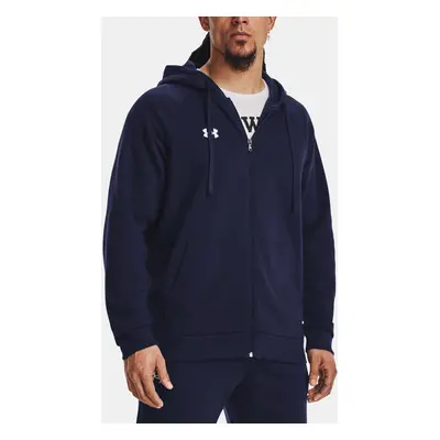 Under Armour Mikina UA Rival Fleece FZ Hoodie-BLU - Pánské