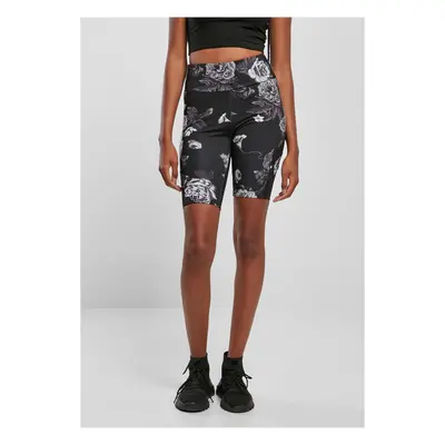 Dámské kraťasy High Waist Tech Mesh AOP Cycle Shorts darkflower