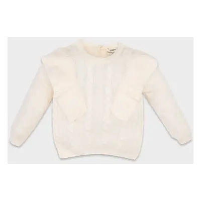 DEFACTO Baby Girl Crew Neck Knitted Sweater