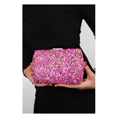 LuviShoes Seoul Fuchsia Pebble Women Evening Bag