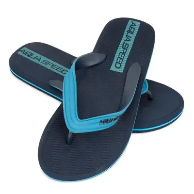 AQUA SPEED Unisex's Pool Slippers Faro Navy Blue