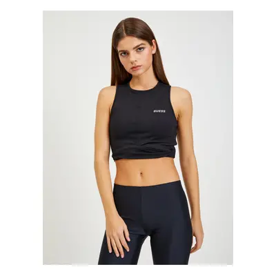 Černý dámský sportovní crop top Guess Coline - Dámské