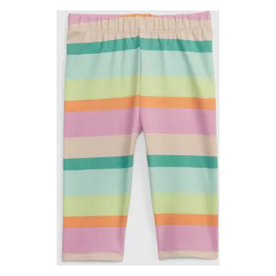 GAP Dětské pruhované organic capri legíny - Holky