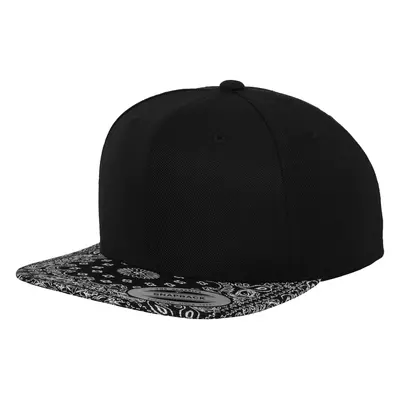 Bandana Snapback černá/paisley