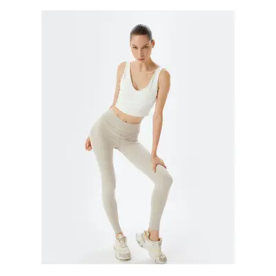 Koton Basic Sports Leggings High Waist Skinny Fit Interlock