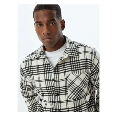 Koton Lumberjack Shirt Long Sleeve Winter Pocket Detail Cotton Blend