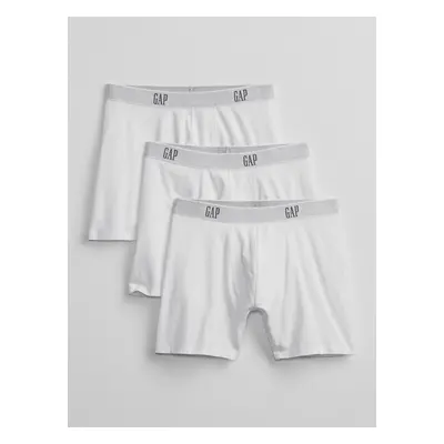 GAP Bílé pánské boxerky basic, 3ks