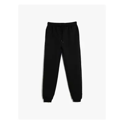 Koton Basic Jogger Sweatpants Textured Elastic Waist Pocket