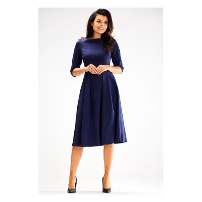 Awama Woman's Dress A620 Navy Blue