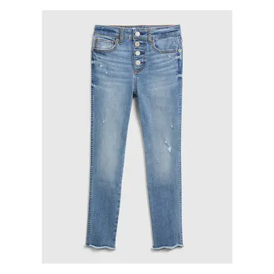 GAP Dětské džíny jeggings high rise distressed ankle with max stretch - Holky