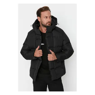 Trendyol Black Oversize Water and Wind Resistant Puffer Winter Jacket