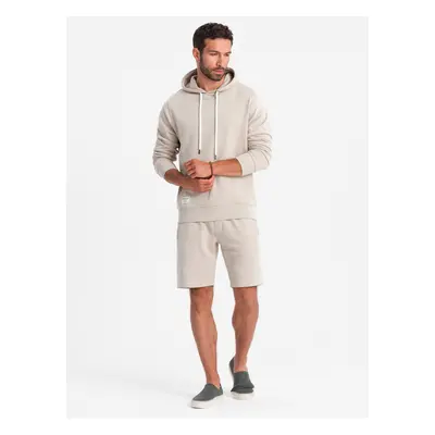 Ombre Men's sweatshirt set kangaroo sweatshirt + shorts