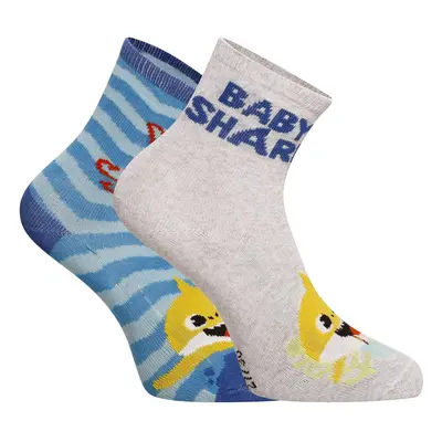 2PACK dětské ponožky E plus Baby shark vícebarevné